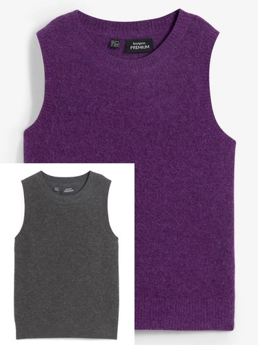 Damen pullunder grau alpaka - grau,