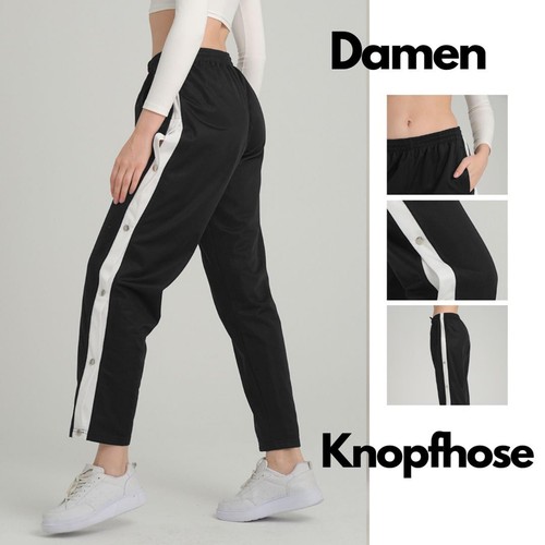 Damen jogginghose knopfhose - jogginghose,