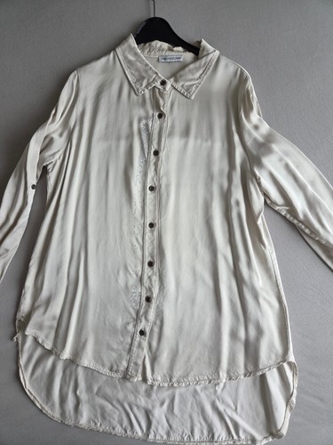 Satin longbluse mit - mit, *