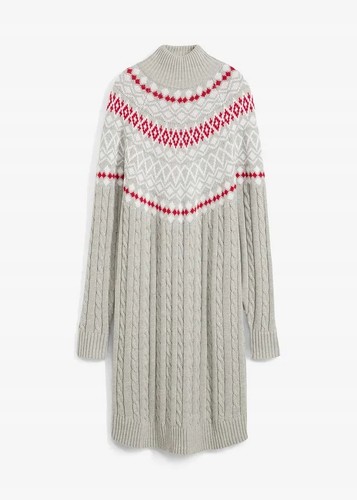 Strickkleid mit norwegermuster - mit,
