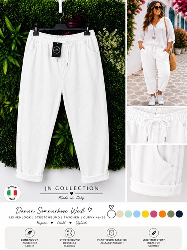 Damen sommerhose leinenlook - sommerhose,