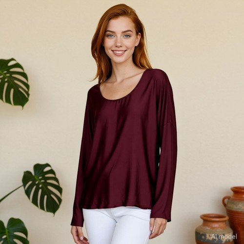 Minimal damen bluse lila - bluse,