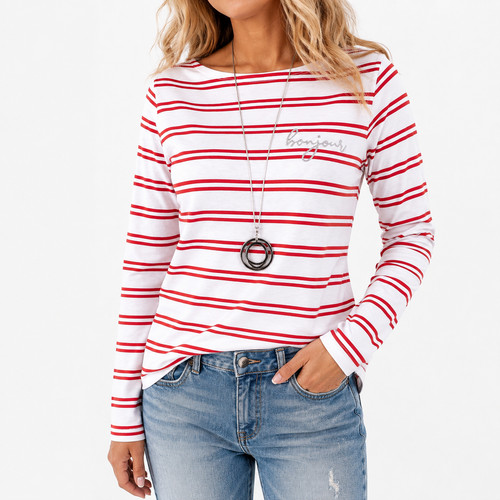 Delmao shirt weiß rot - delmao,
