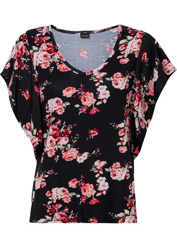 Shirt mit blumen print - mit, gr