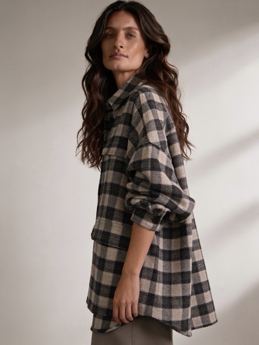 Damen hemdjacke kariert - damen,